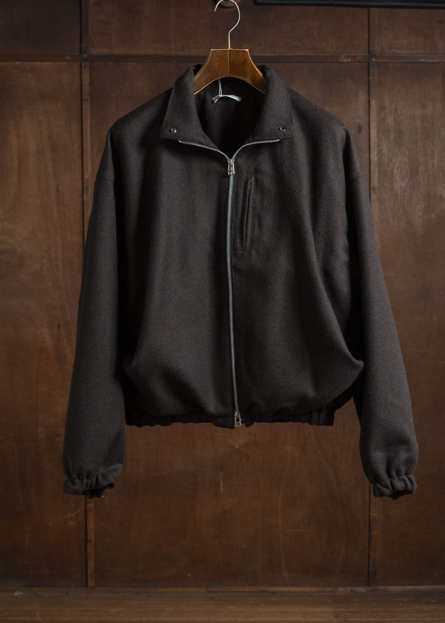 BIBLIOTHERK BR-OT06-AW25-01 DRAPED BLOUSON BROWN