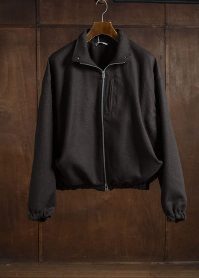 BIBLIOTHERK BR-OT06-AW25-01 DRAPED BLOUSON BROWN