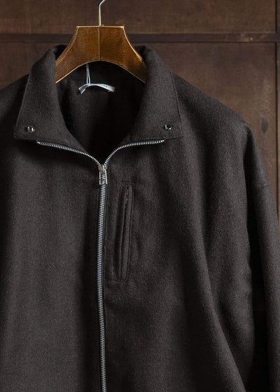 BIBLIOTHERK BR-OT06-AW25-01 DRAPED BLOUSON BROWN