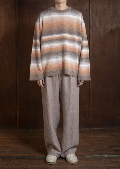 amachi. 15 Gradation Knit AY18K-4084 Brown Orange