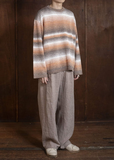amachi. 15 Gradation Knit AY18K-4084 Brown Orange