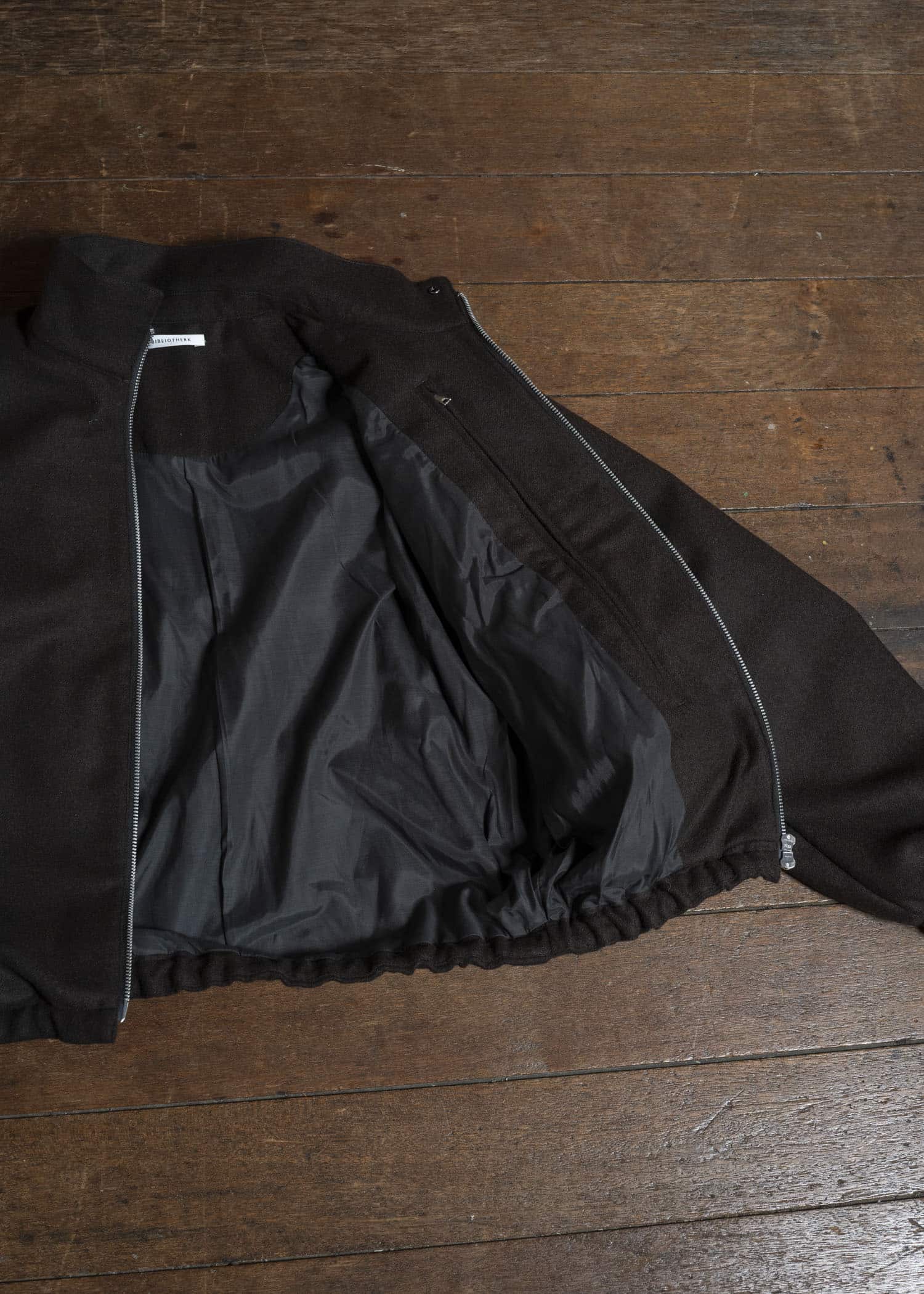 BIBLIOTHERK BR-OT06-AW25-01 DRAPED BLOUSON BROWN