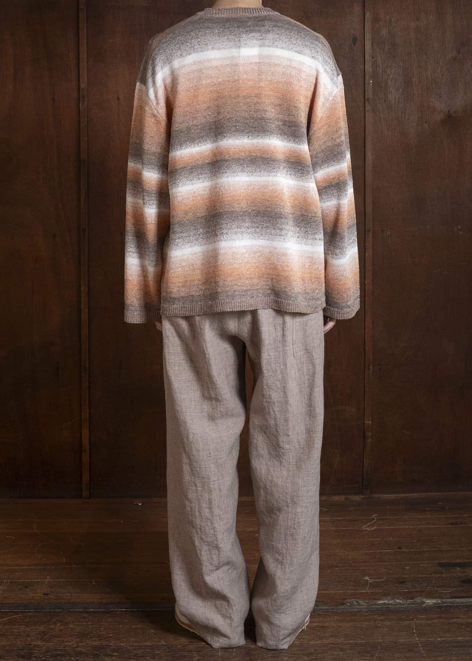 amachi. 15 Gradation Knit AY18K-4084 Brown Orange