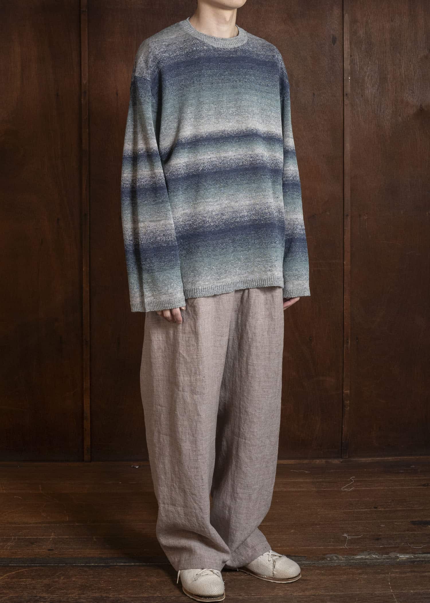amachi. 15 Gradation Knit AY18K-4084 Navy Green