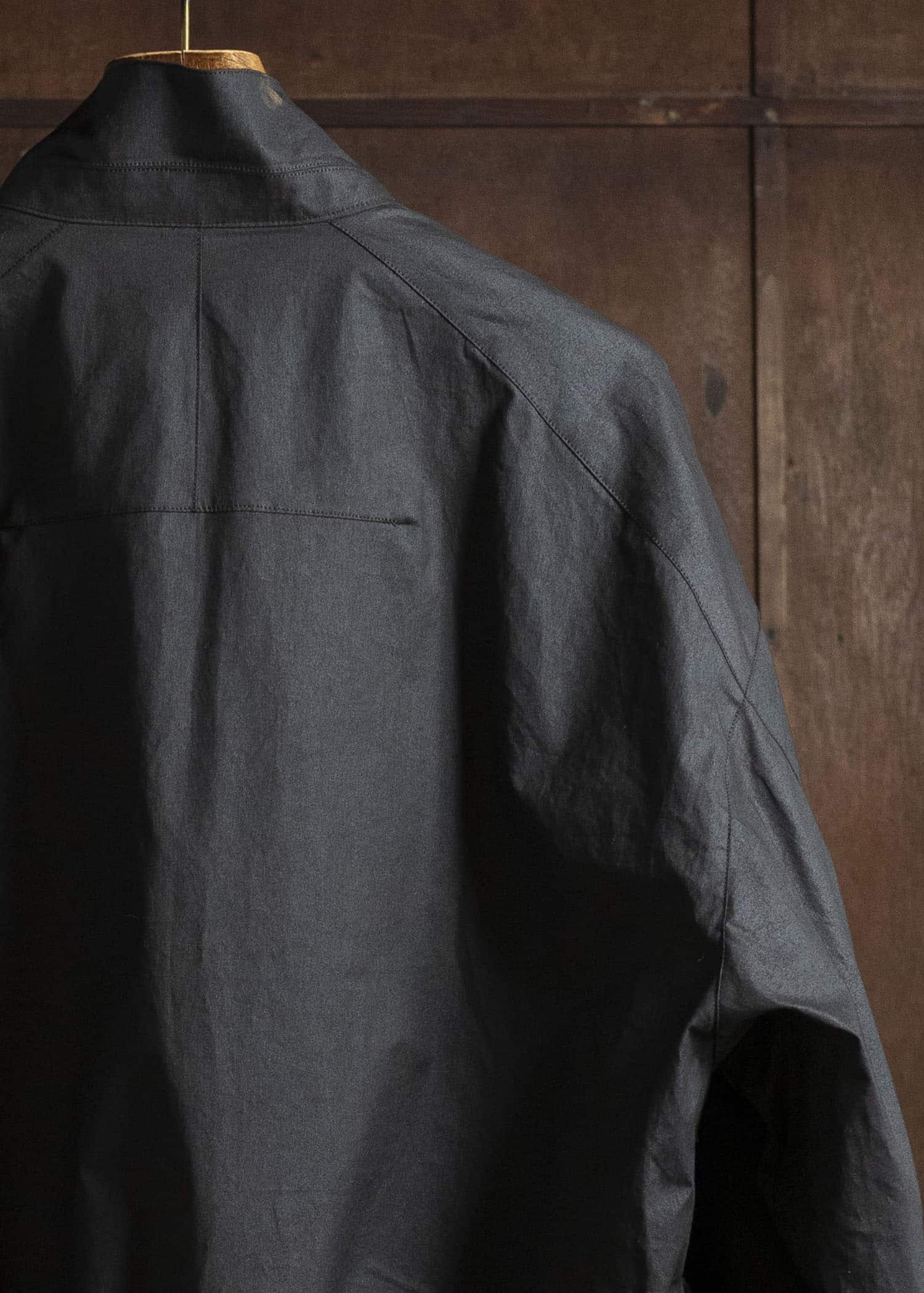 BIBLIOTHERK BR-OT06-AW25-01 DRAPED BLOUSON BLACK