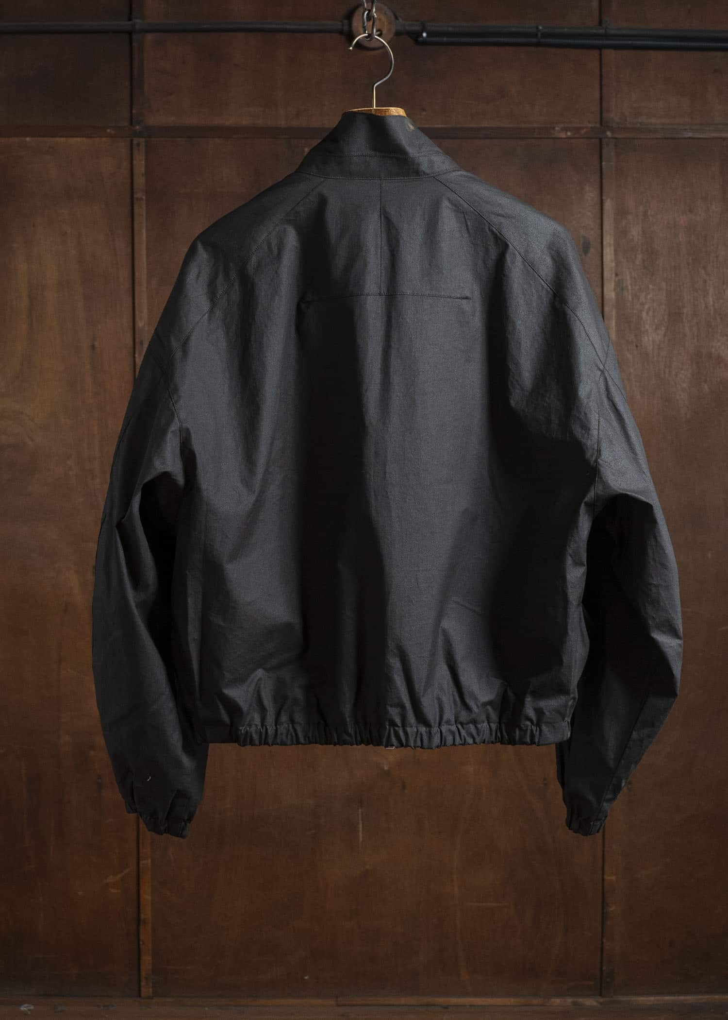 BIBLIOTHERK BR-OT06-AW25-01 DRAPED BLOUSON BLACK