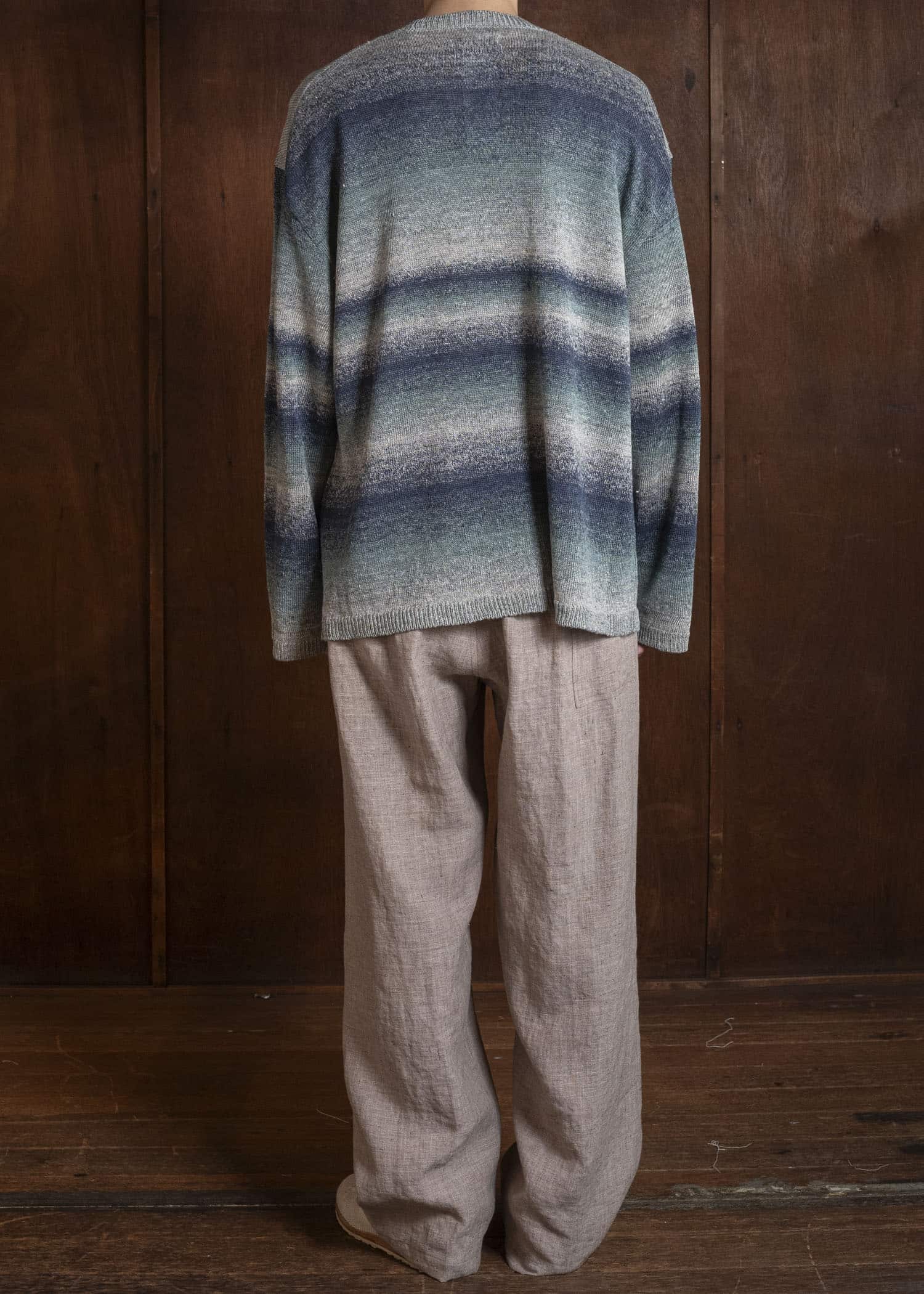 amachi. 15 Gradation Knit AY18K-4084 Navy Green