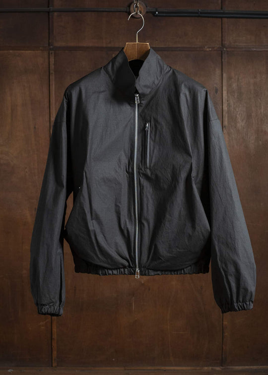 BIBLIOTHERK BR-OT06-AW25-01 DRAPED BLOUSON BLACK