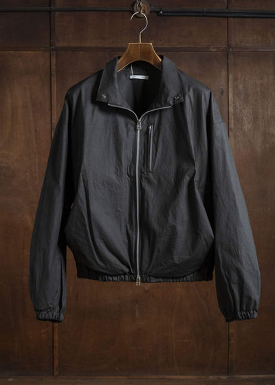 BIBLIOTHERK BR-OT06-AW25-01 DRAPED BLOUSON BLACK