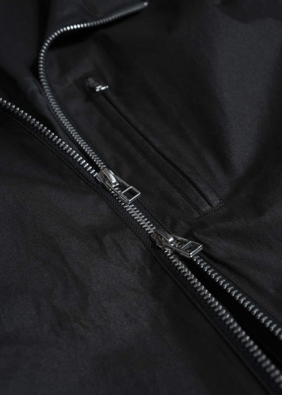 BIBLIOTHERK BR-OT06-AW25-01 DRAPED BLOUSON BLACK