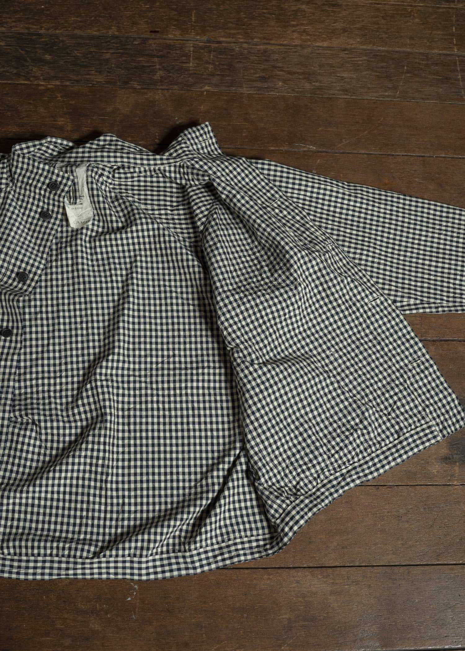 unkruid pickers shirt wool silk check