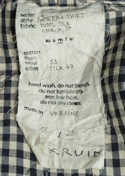 unkruid pickers shirt wool silk check