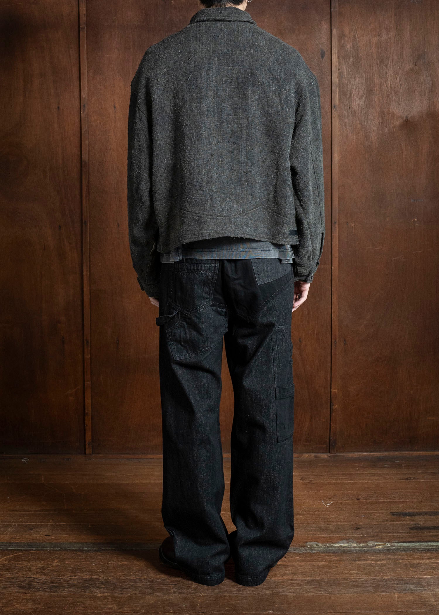 Professor.E HEAVY REPAIRED JEANS BLACK 25FW-PE-TRL-09