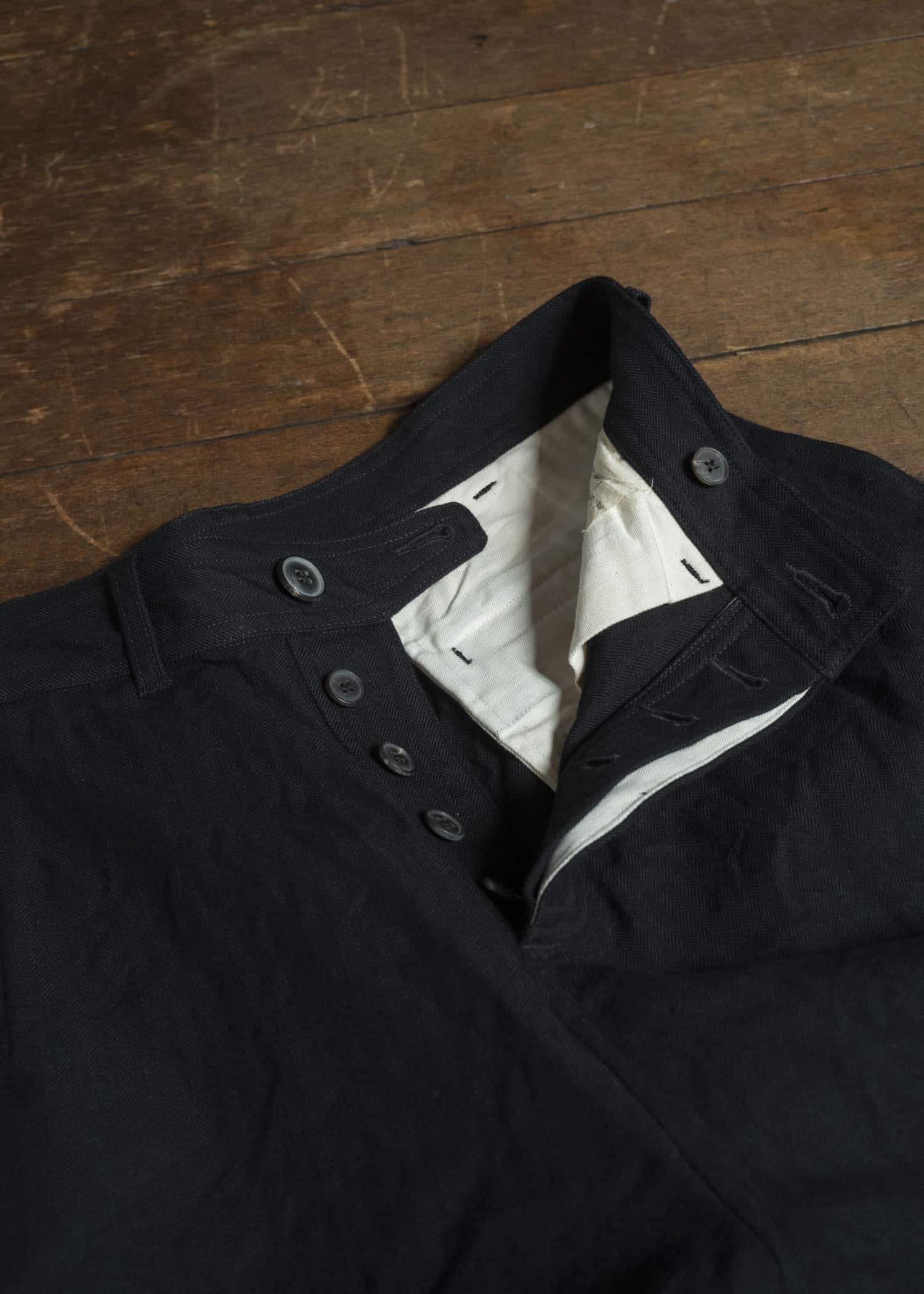 unkruid new baggy black herringbone