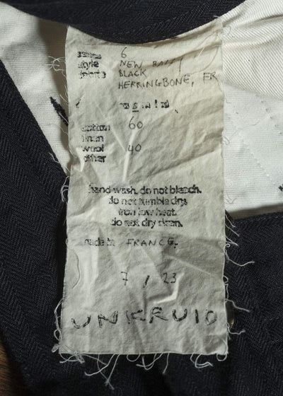 unkruid new baggy black herringbone