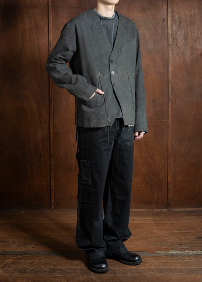 Professor.E 0222 / BUCKBACK JKT NATURAL DYED BLACK 25FW-PE-FM-17