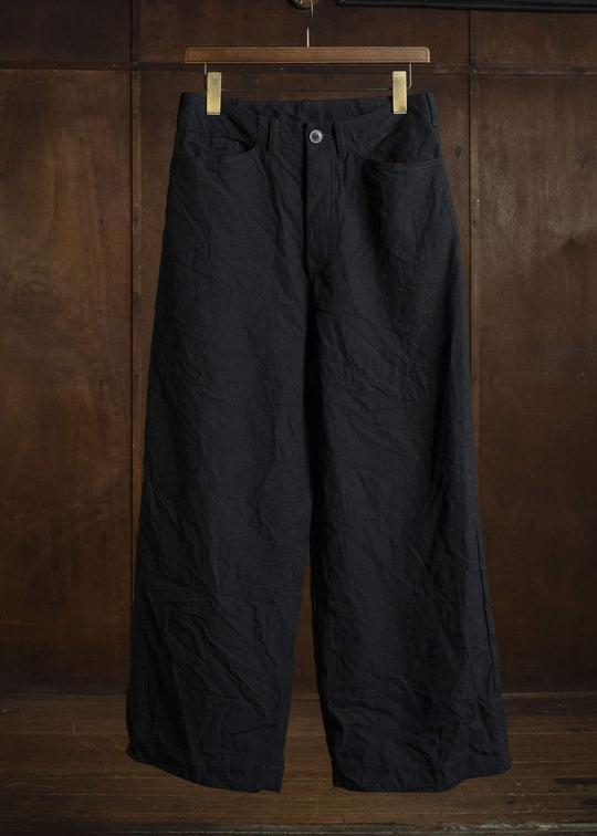 unkruid five pockets black herringbone