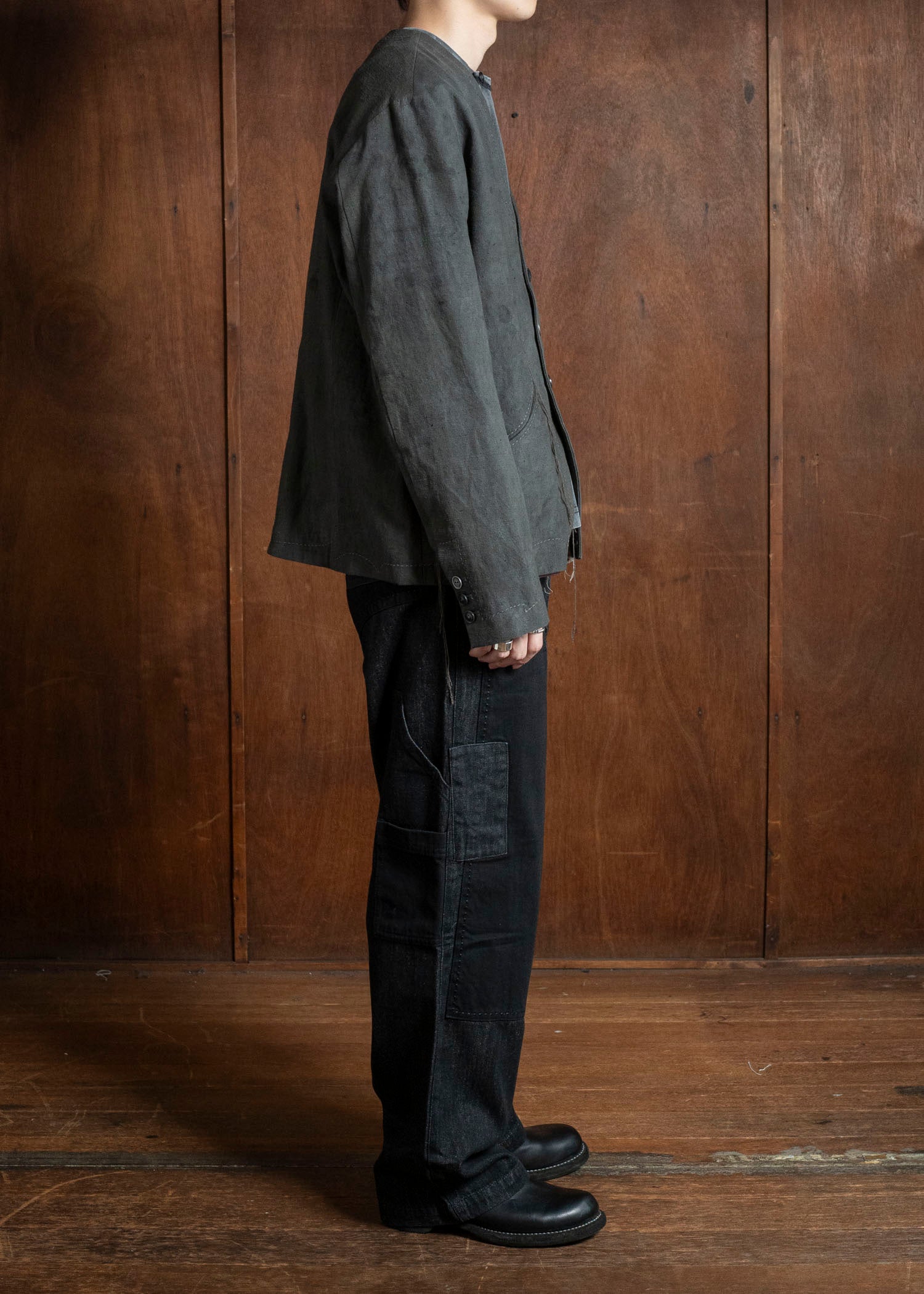 Professor.E 0222 / BUCKBACK JKT NATURAL DYED BLACK 25FW-PE-FM-17
