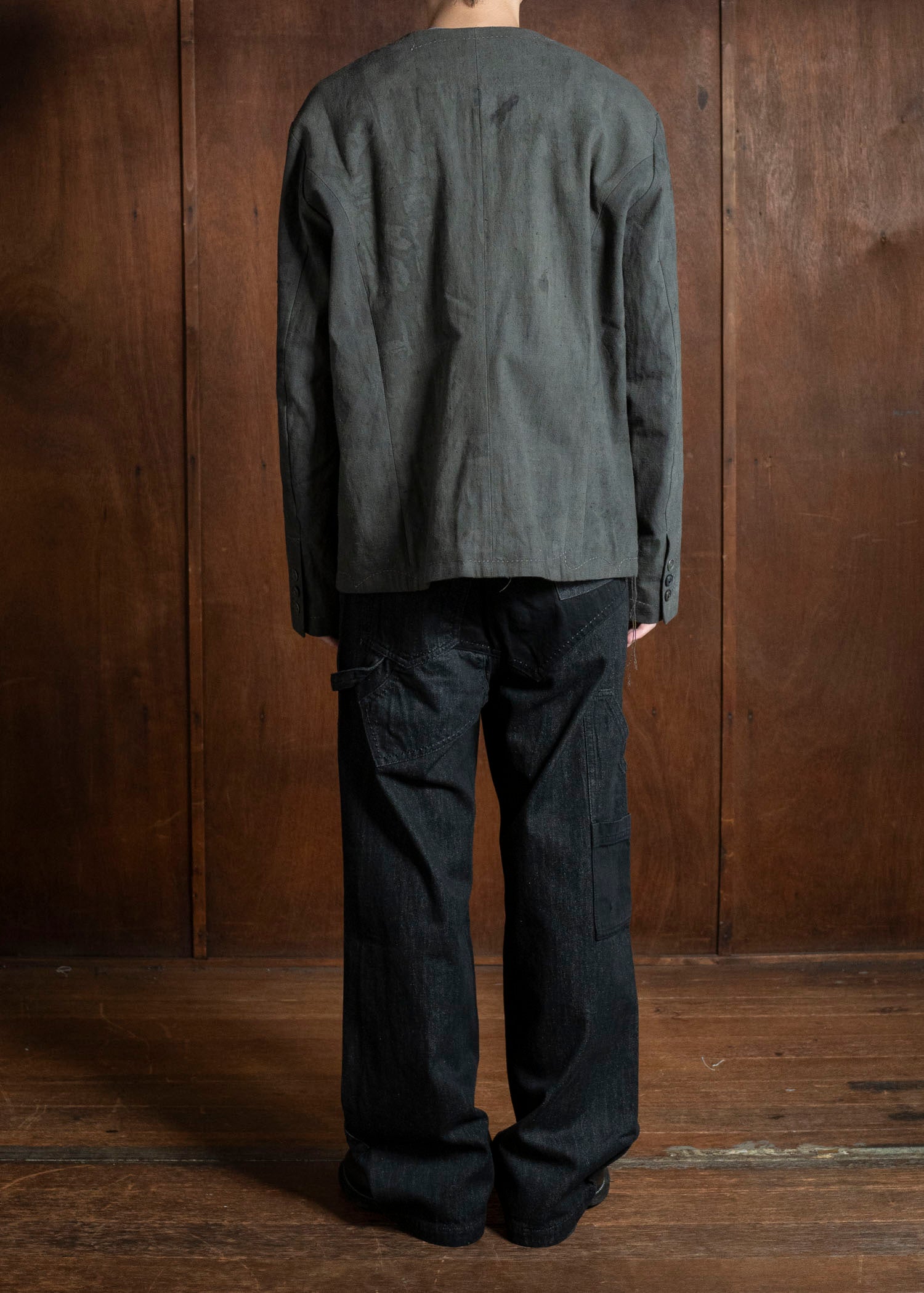 Professor.E 0222 / BUCKBACK JKT NATURAL DYED BLACK 25FW-PE-FM-17