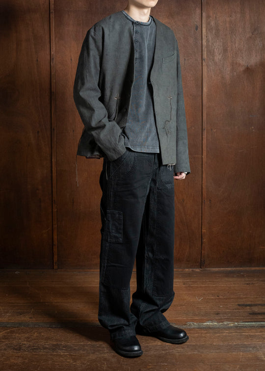 Professor.E 0222 / BUCKBACK JKT NATURAL DYED BLACK 25FW-PE-FM-17