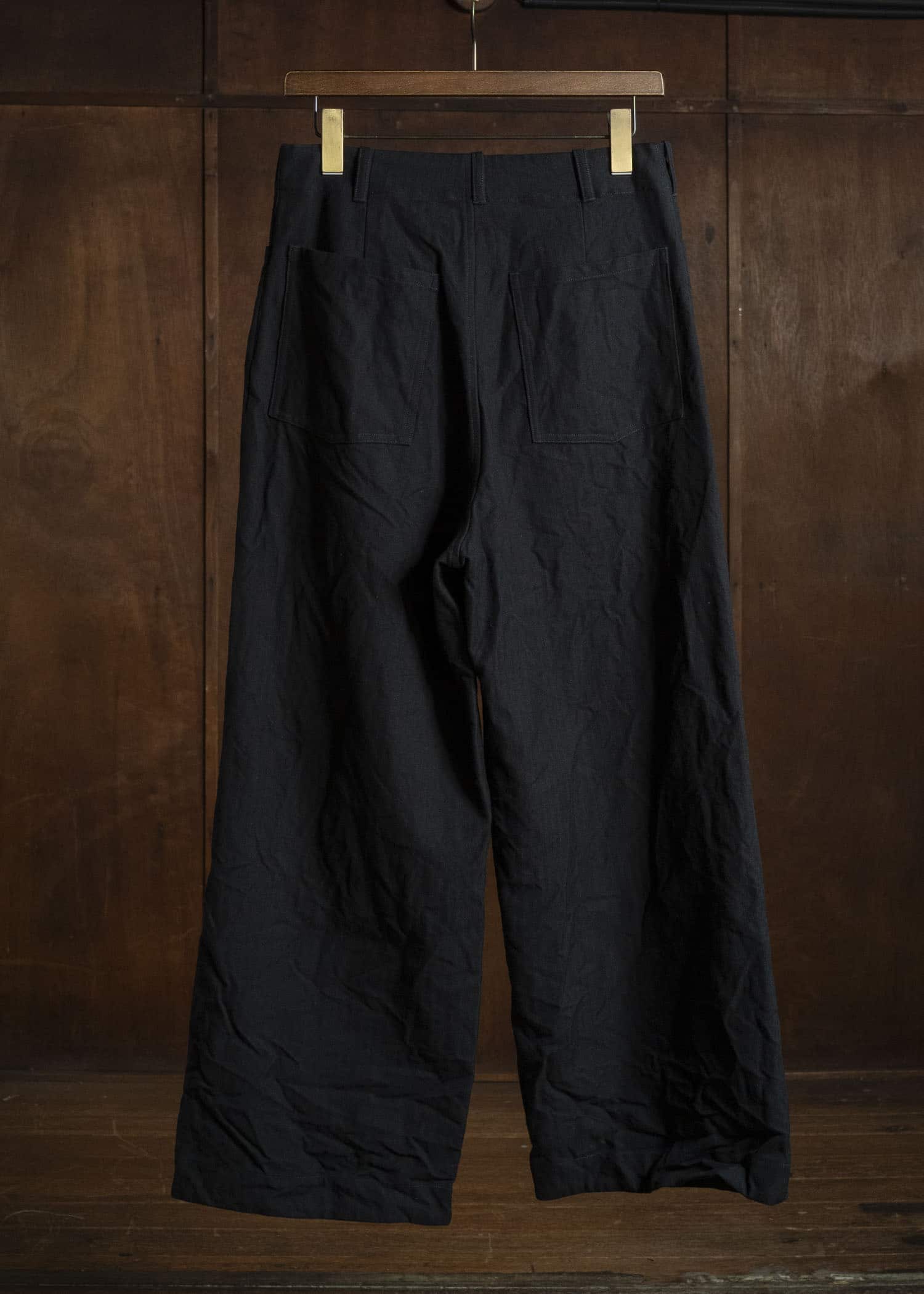 unkruid five pockets black herringbone