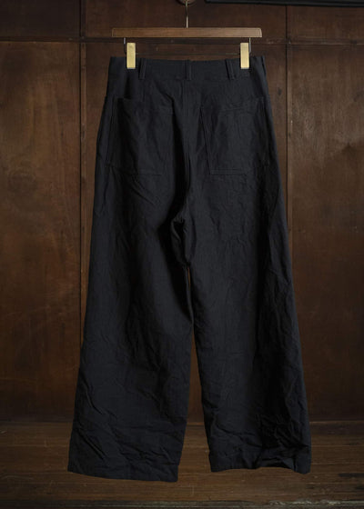 unkruid five pockets black herringbone