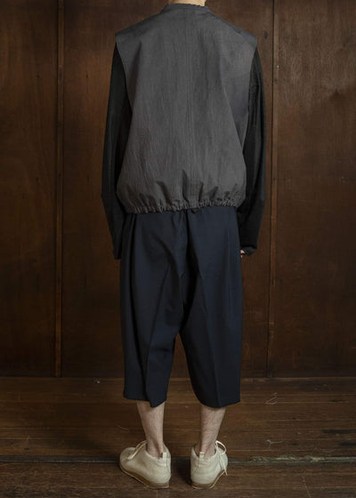 BIBLIOTHERK BR-OT06-SS26 FRAYED VEST GRAY