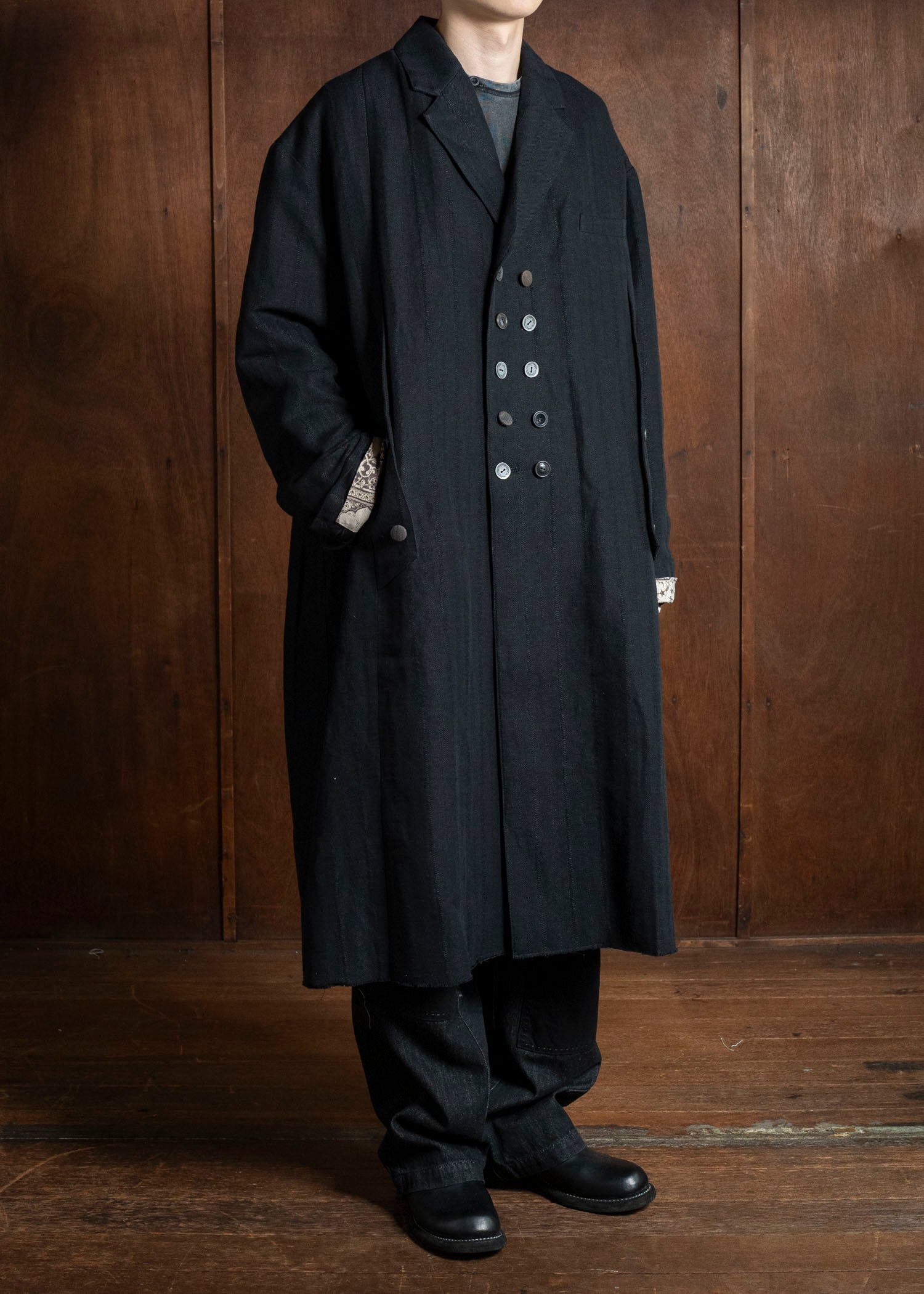 Professor.EE LONG COAT BLACK 25FW-PE-FM-27