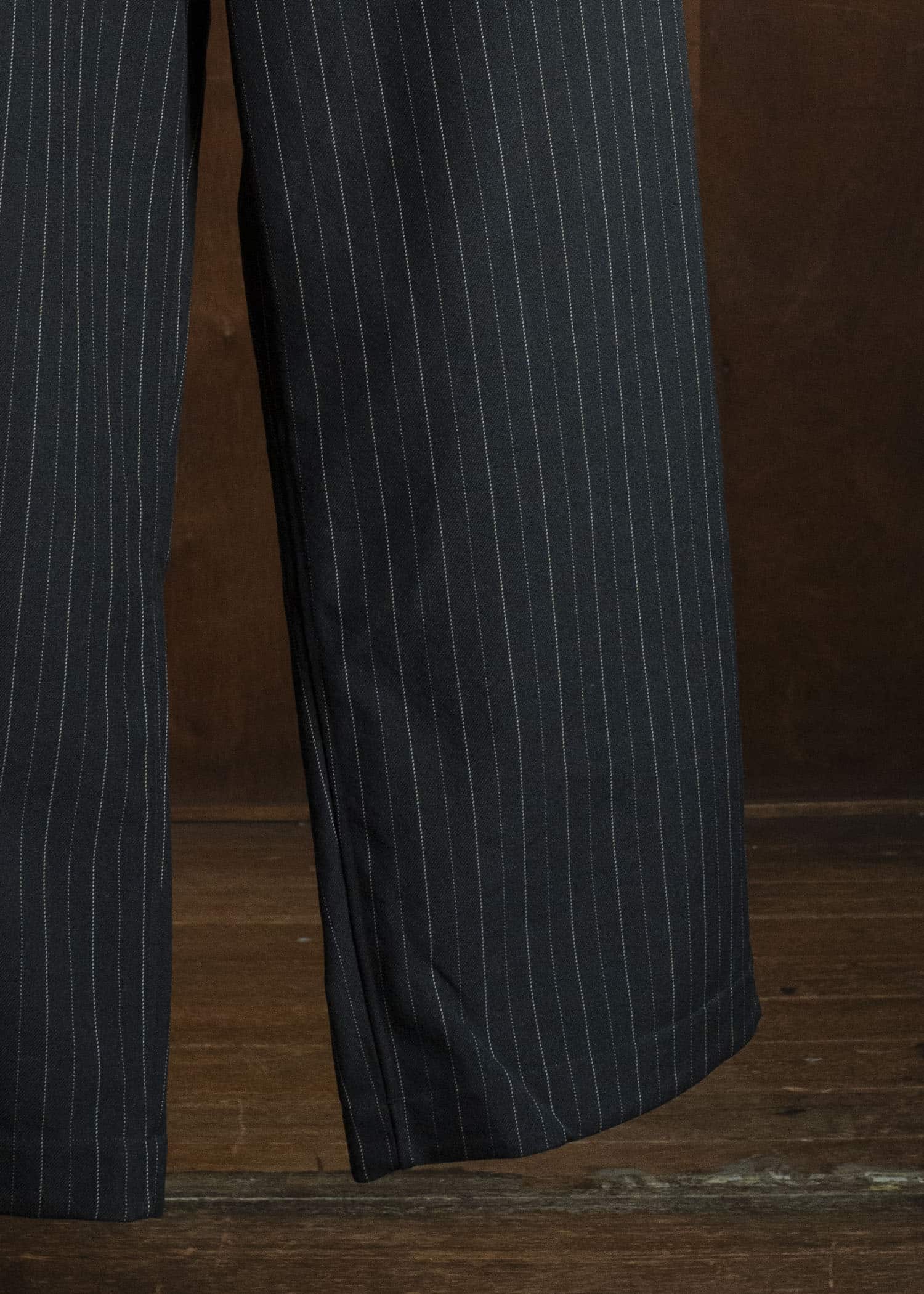 unkruid five pockets black pinstripe