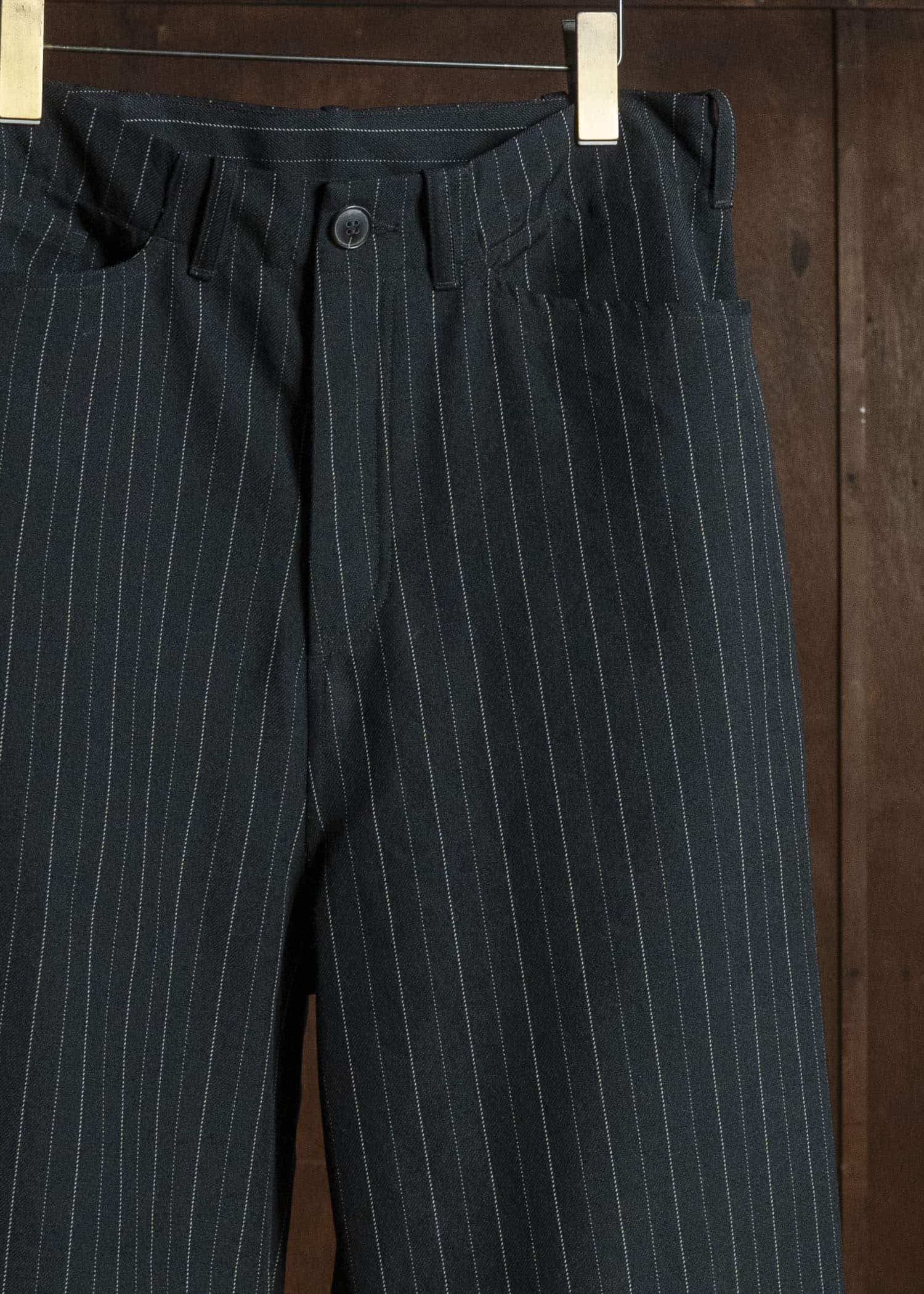 unkruid five pockets black pinstripe