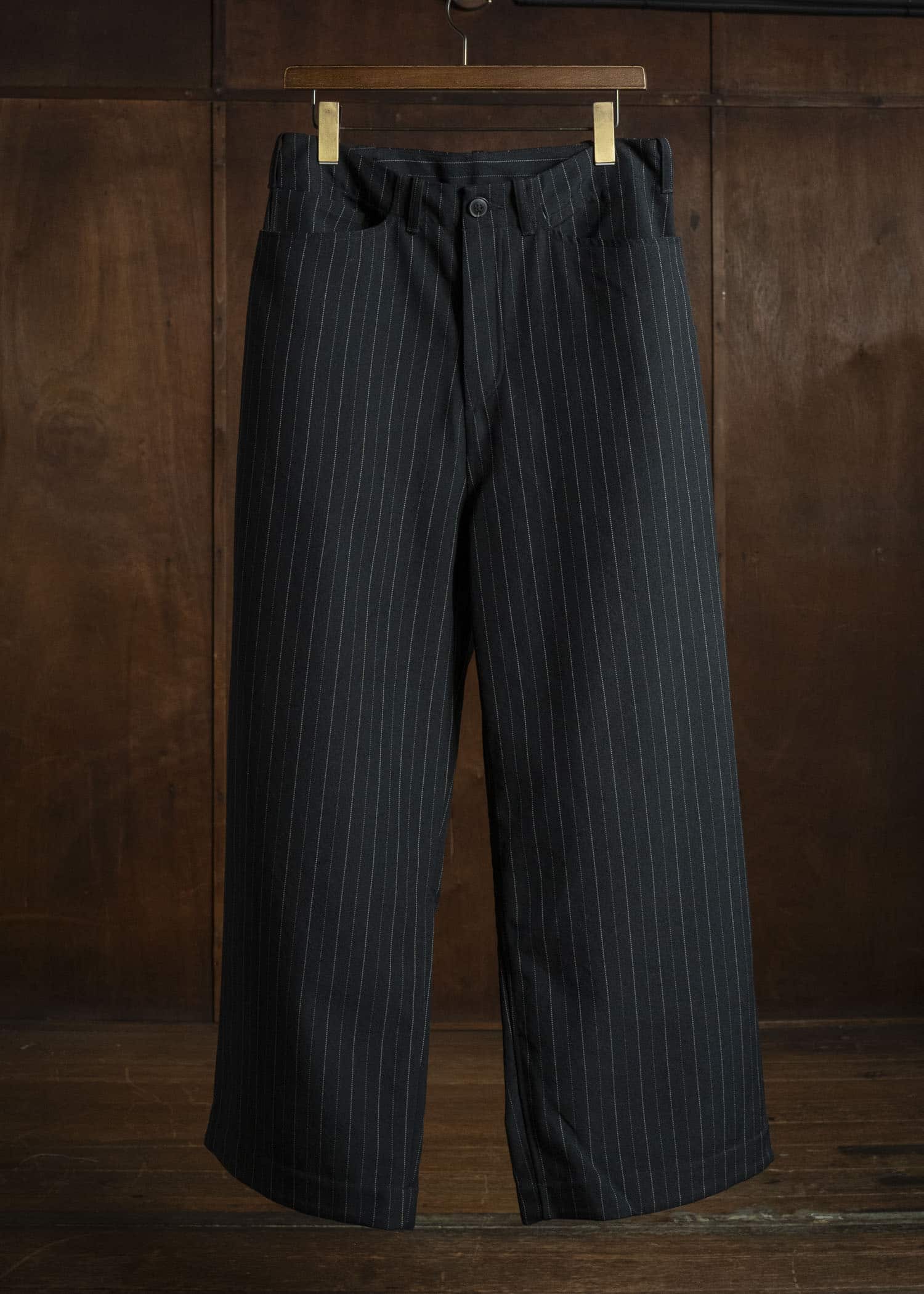 unkruid five pockets black pinstripe