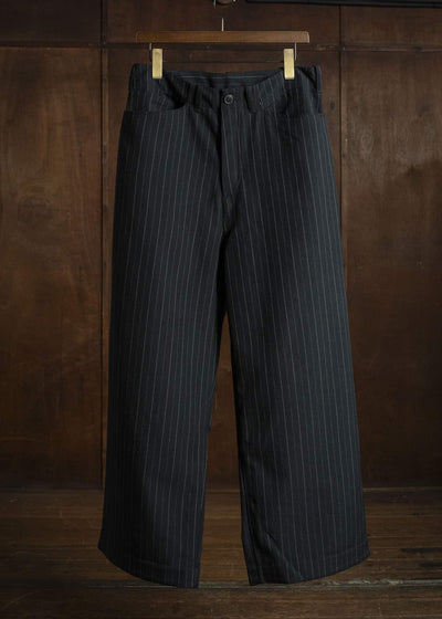 unkruid five pockets black pinstripe