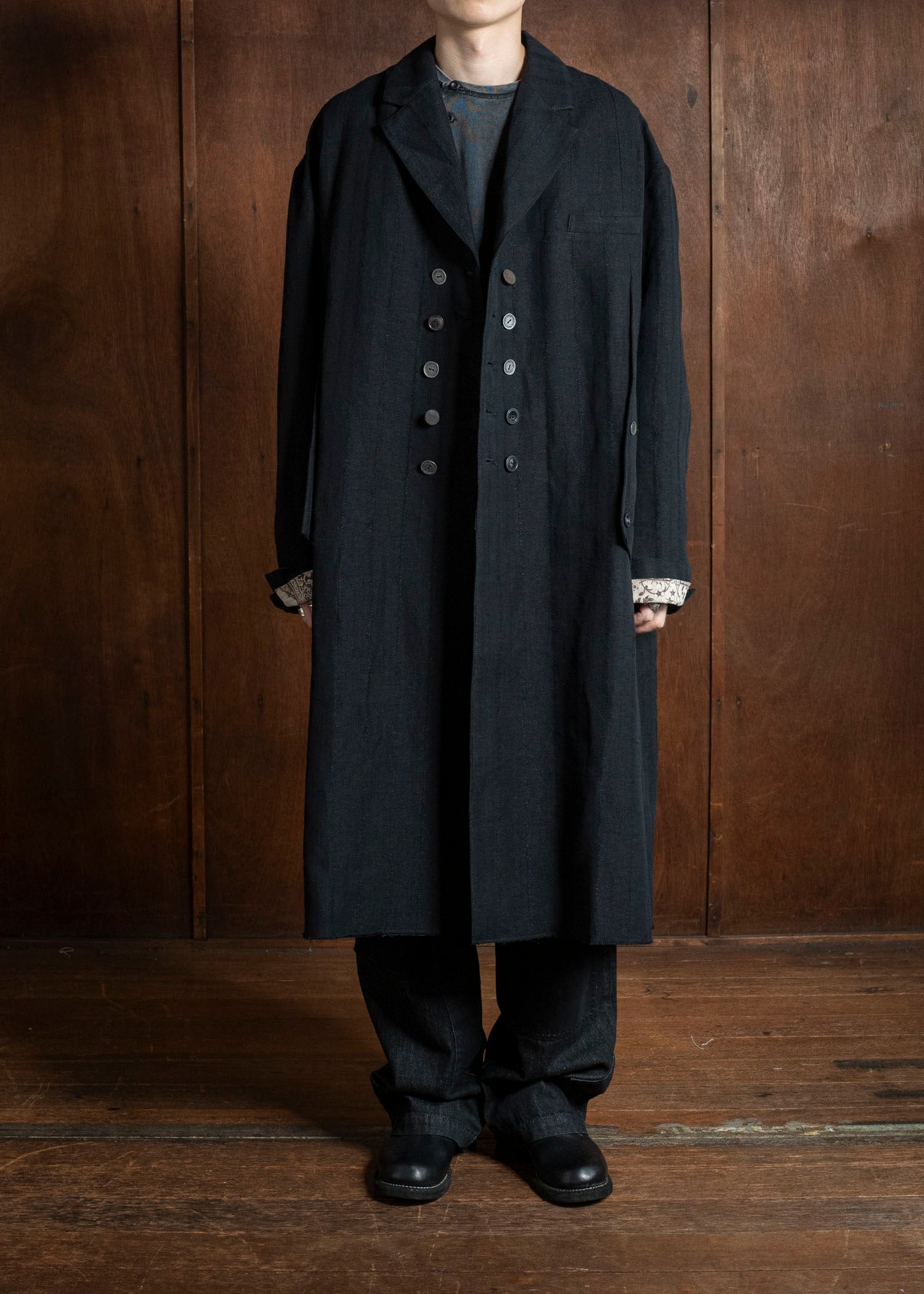 Professor.EE LONG COAT BLACK 25FW-PE-FM-27