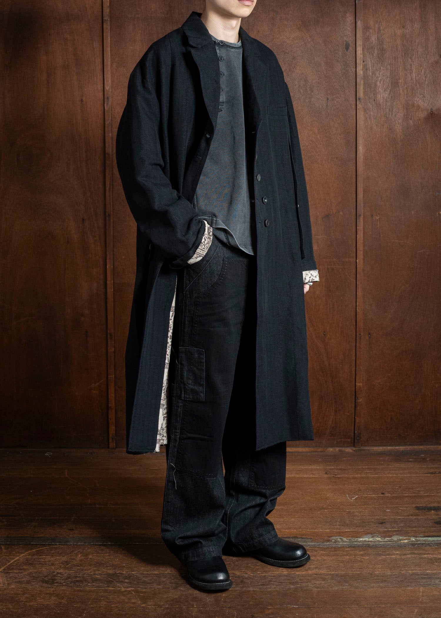 Professor.EE LONG COAT BLACK 25FW-PE-FM-27