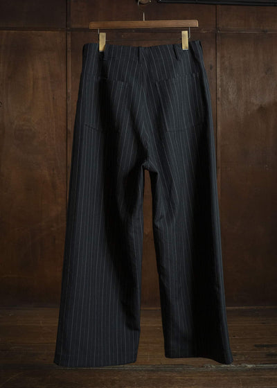 unkruid five pockets black pinstripe