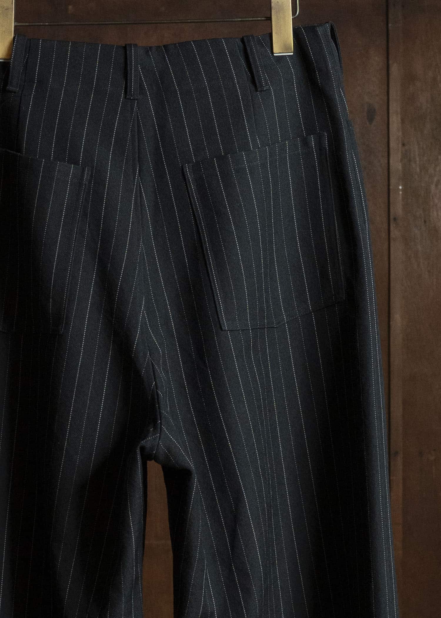 unkruid five pockets black pinstripe