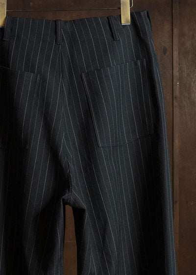 unkruid five pockets black pinstripe