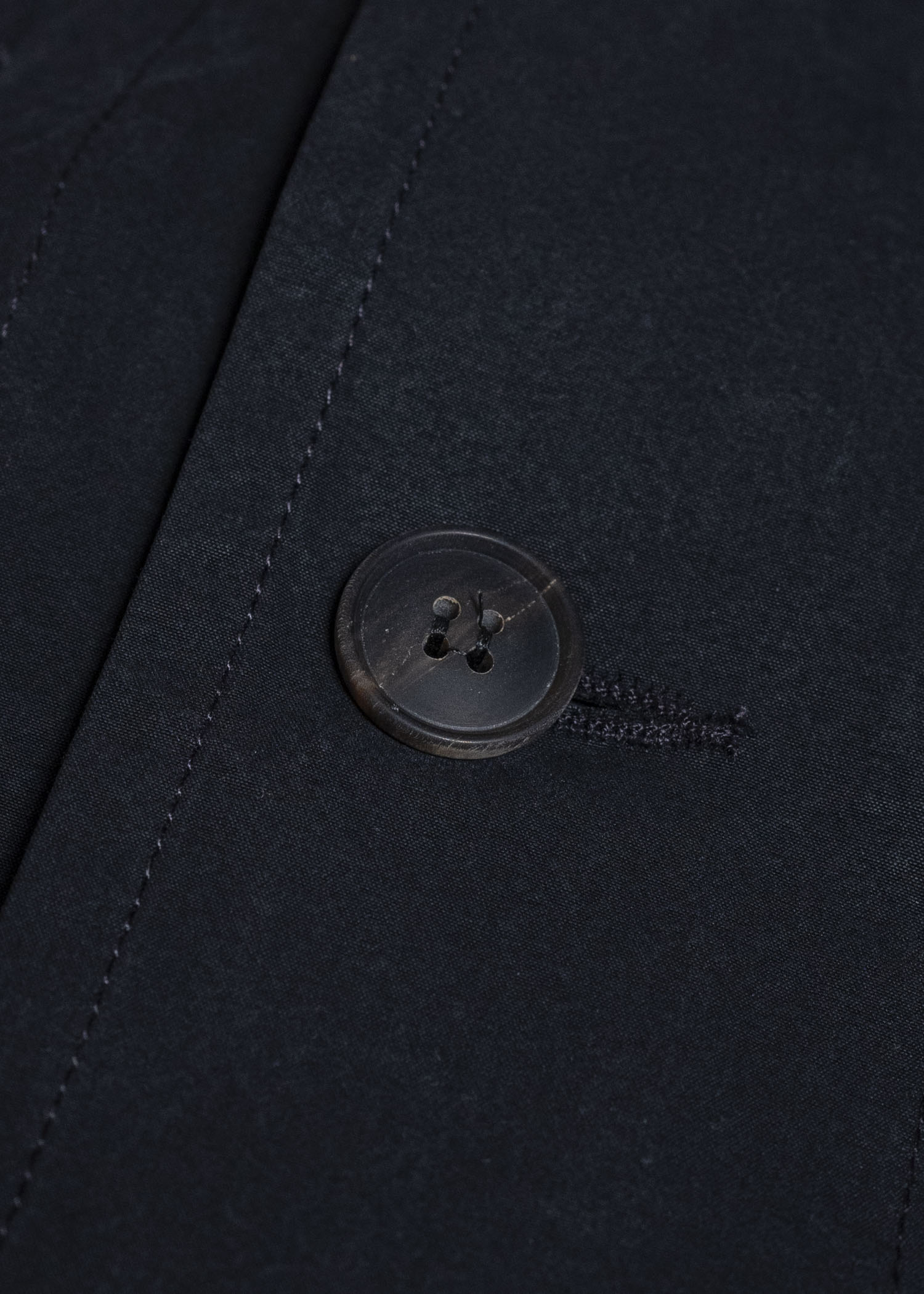 JAN-JAN VAN ESSCHE JACKET#65 HOODED JACKET WITH DOUBLE PATCH POCKETS, UNLINED | TIME WASHED LIGHT Off Black