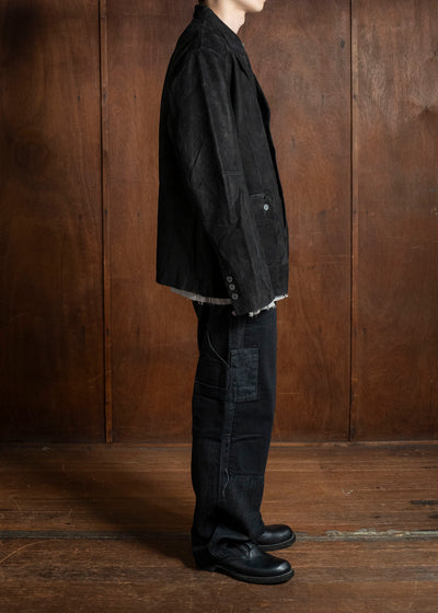 Professor.E LEATHER BLAZER BLACK 25FW-PE-FM-20