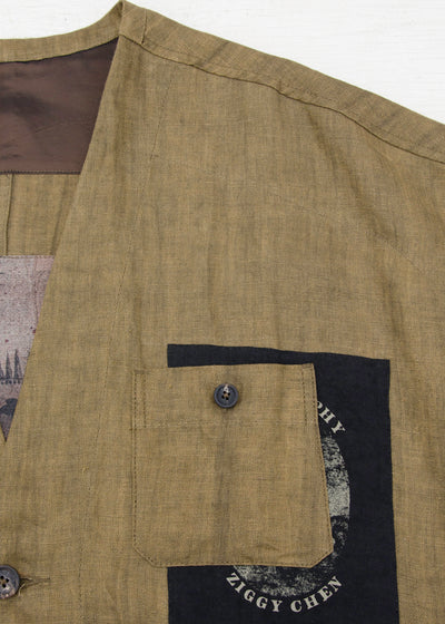 ZIGGY CHEN V-NECK SHORT SLEEVE SHIRT