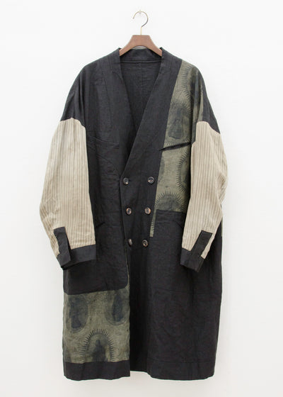 ZIGGY CHEN REVERSIBLE COLLAGE LONG COAT