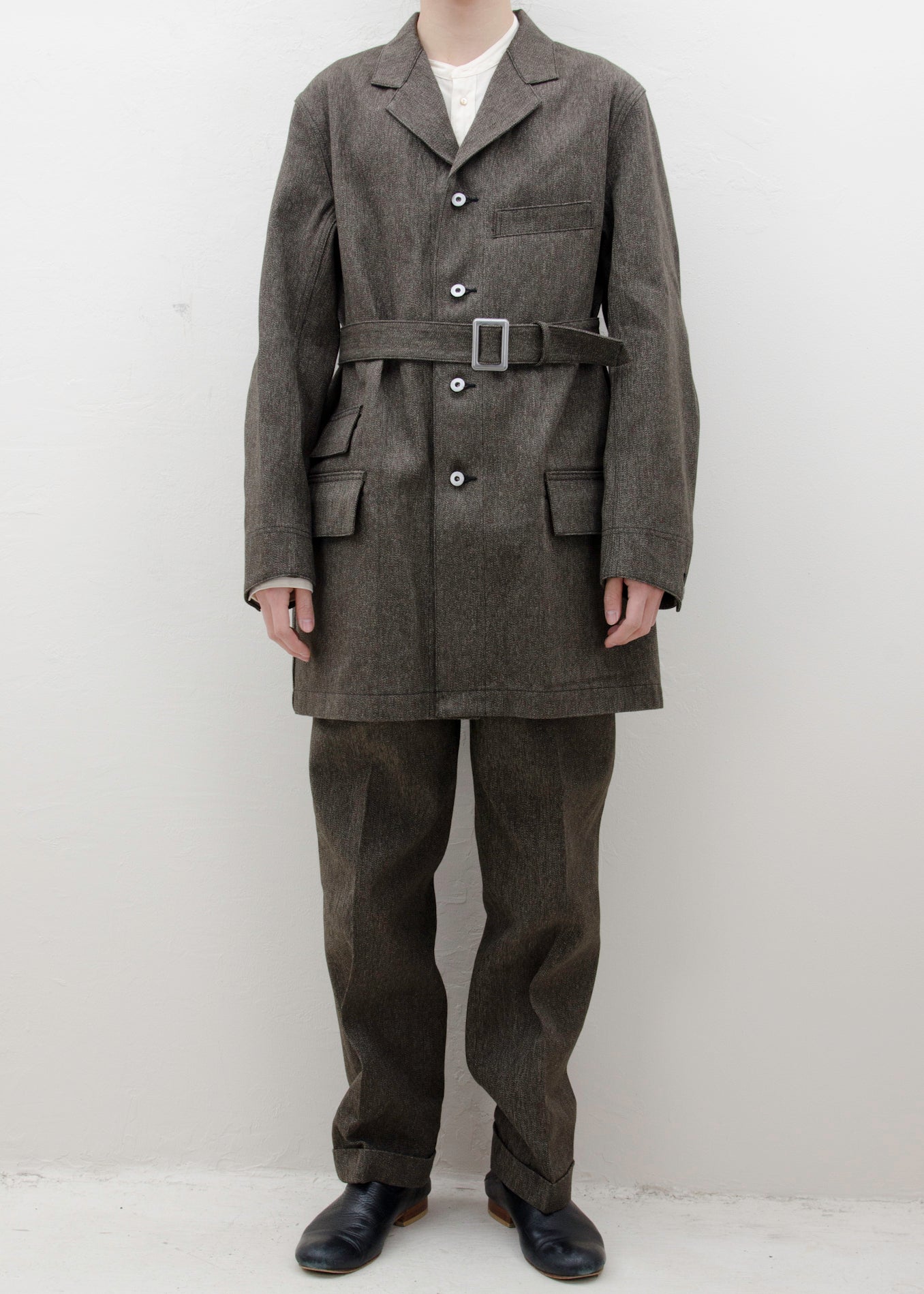 Taiga Takahashi BELTED ENGINEER COAT/COVERT