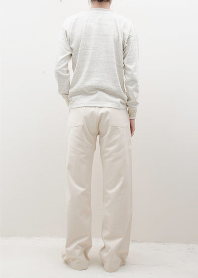 Taiga Takahashi HENRY NECK SHIRT/HEATHER IVORY