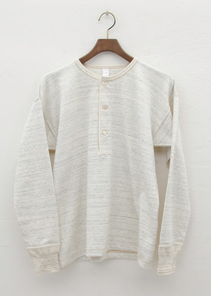 Taiga Takahashi HENRY NECK SHIRT/HEATHER IVORY