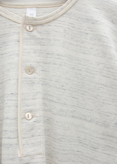 Taiga Takahashi HENRY NECK SHIRT/HEATHER IVORY