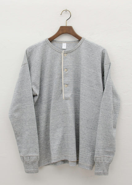 Taiga Takahashi HENRY NECK SHIRT/HEATHER GRAY