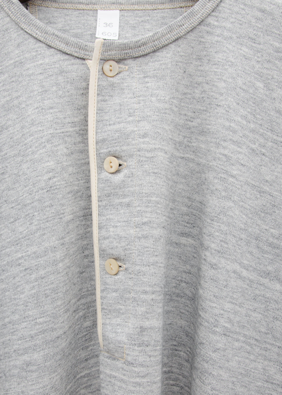 Taiga Takahashi HENRY NECK SHIRT/HEATHER GRAY