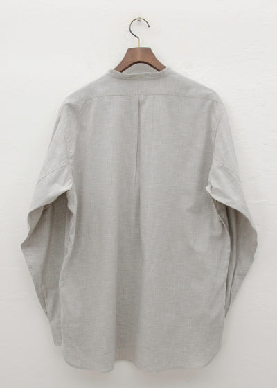 Taiga Takahashi BAND COLLOR SHIRT/HEATHER GRAY