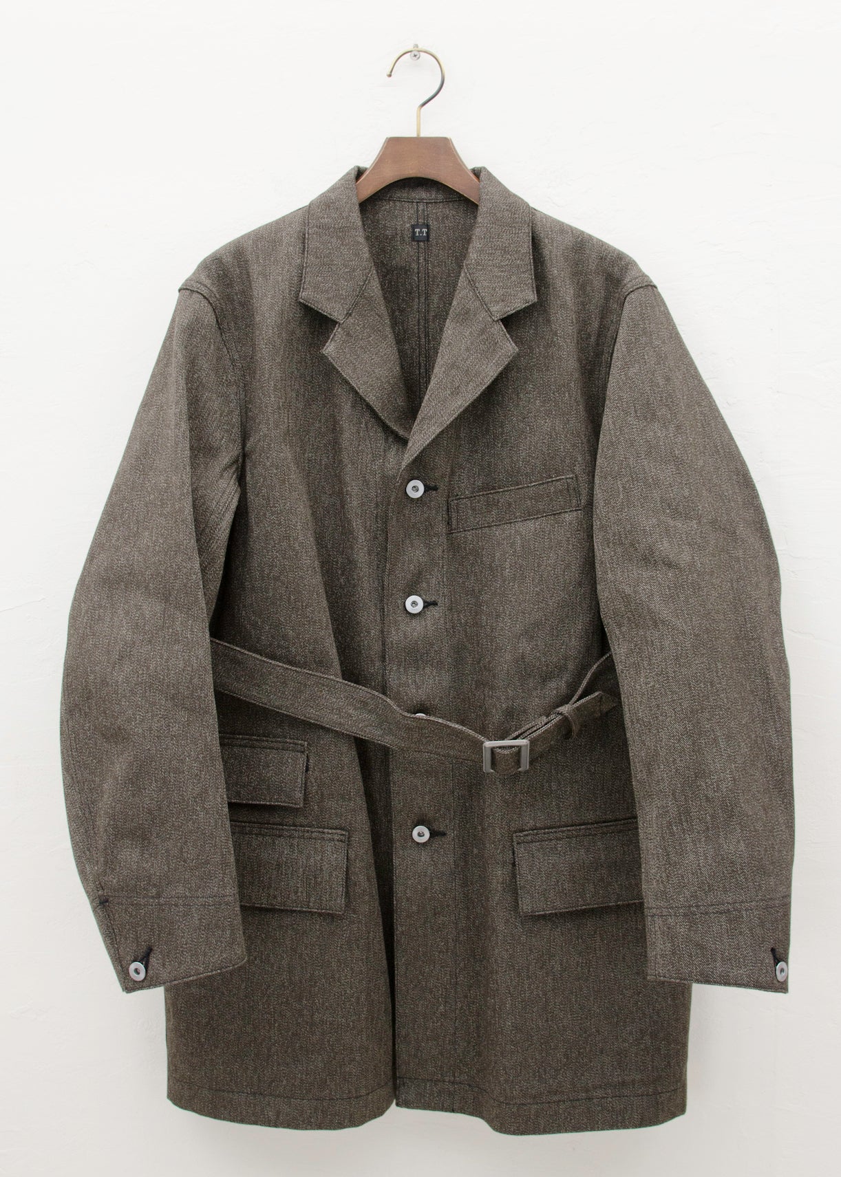 Taiga Takahashi BELTED ENGINEER COAT/COVERT