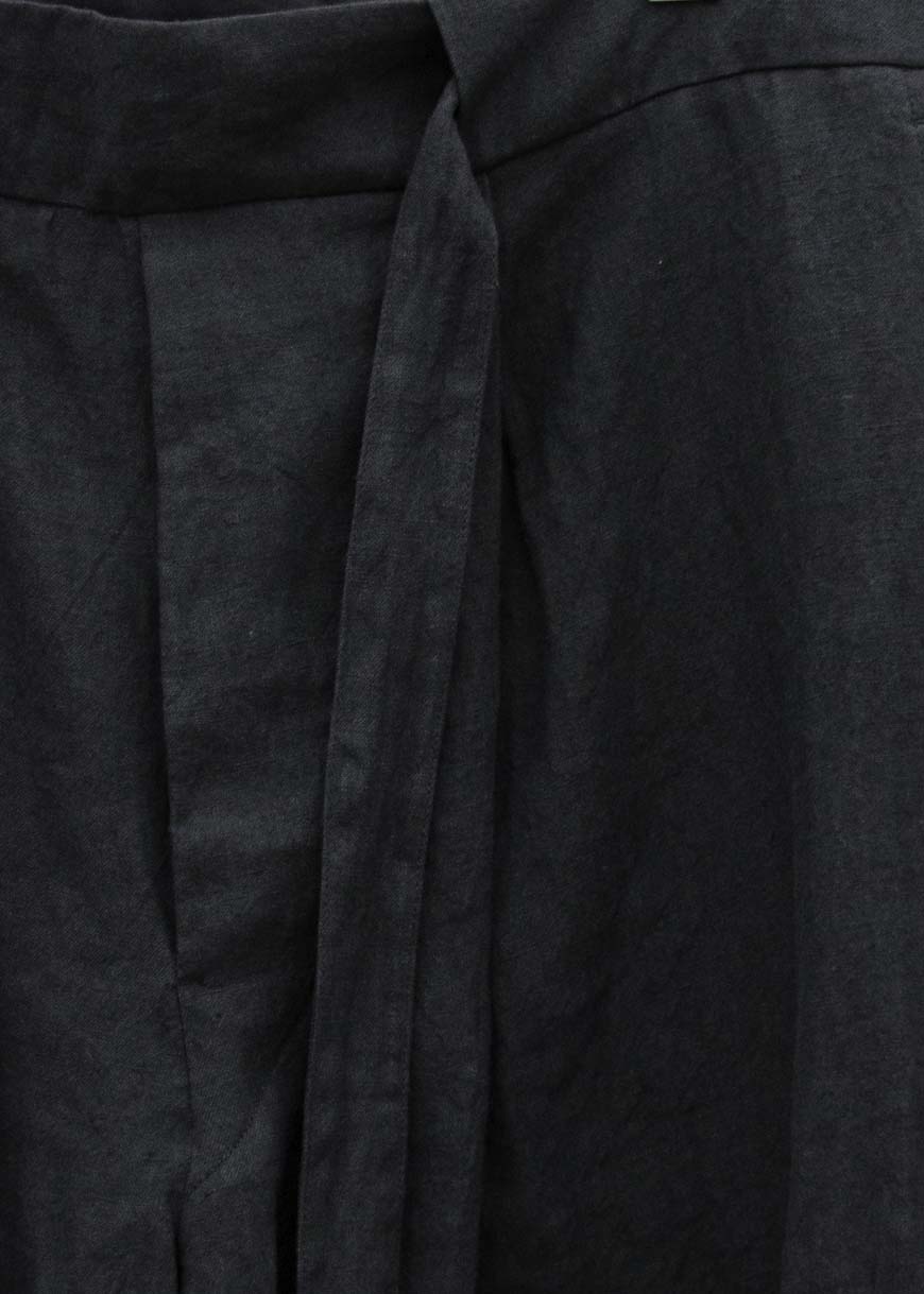 ZIIIN """"""""VENKEI"""""""" HEMGATHER PANT / BLACK